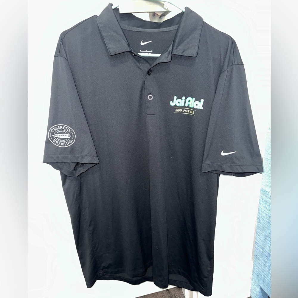 Cigar City Brewing Jai Alai Nike Black Polo Large
